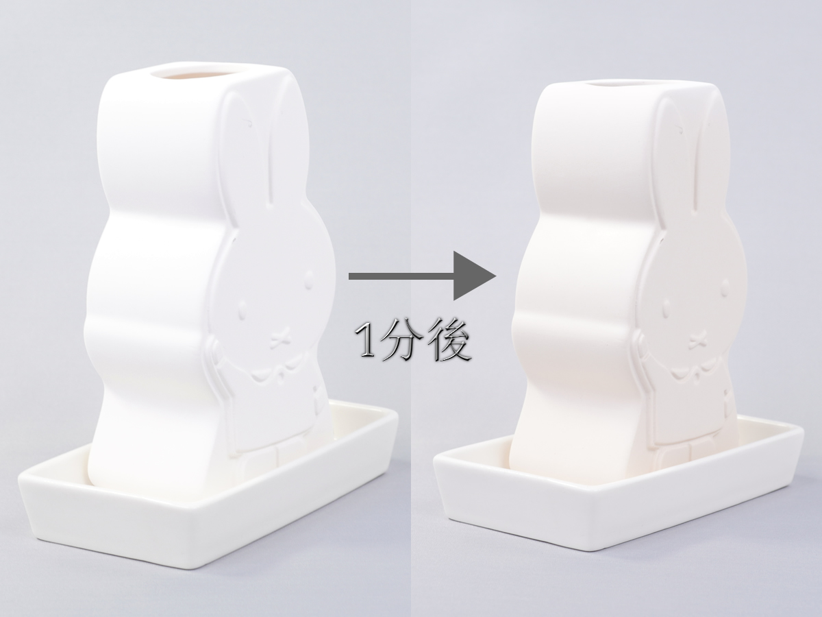ミッフィーのエコ加湿器色の変化