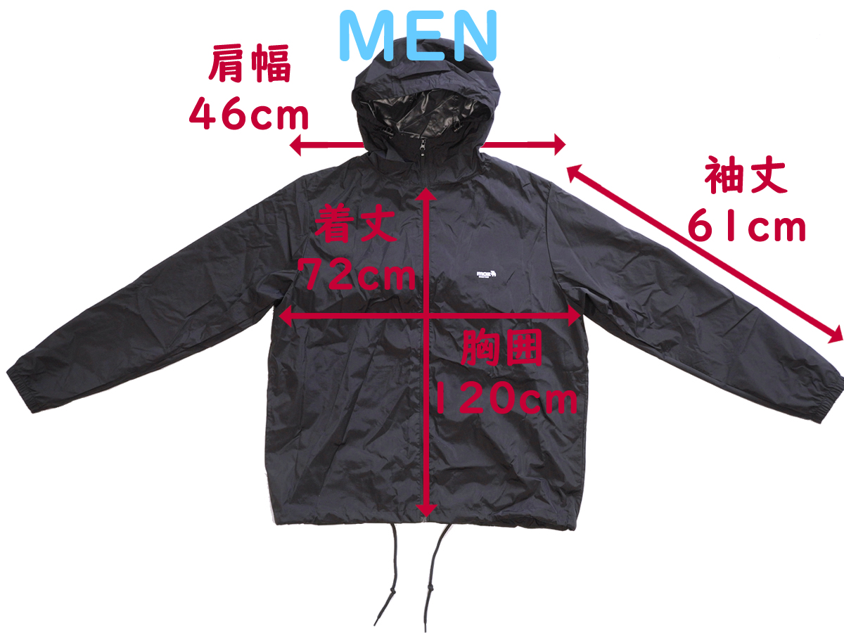 moz ウインドブレーカーmen大きさ