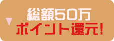 総額50万ポイント還元！