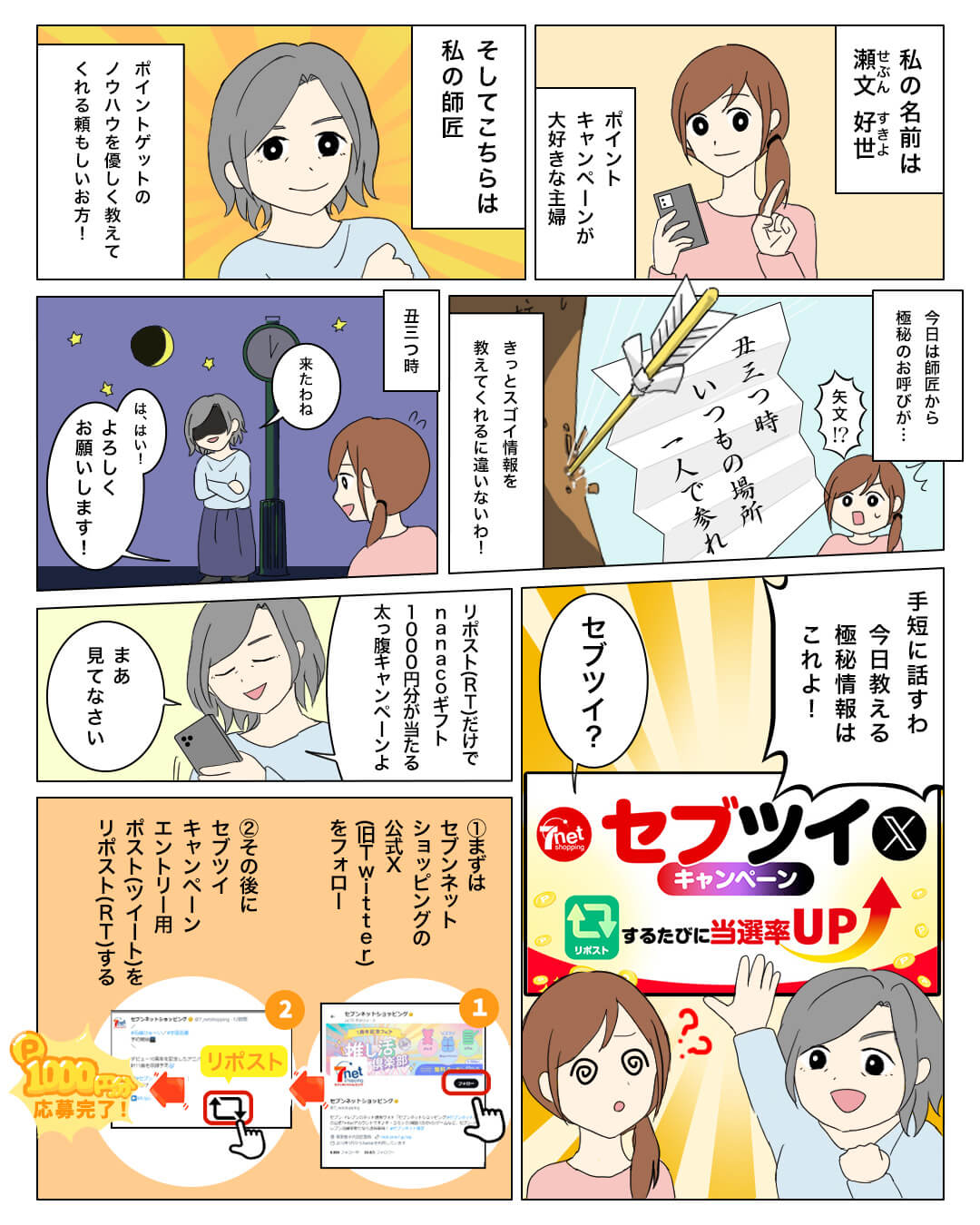 セブツイ劇場1ページ目　すごいキャンペーンがはじまるらしい…