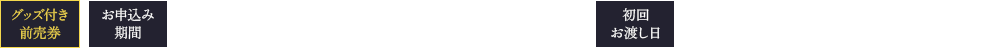グッズ付き前売券 お申し込み期間 2026/5/28(木) 23:59まで 初回お渡し日 2026/5/22(金)から