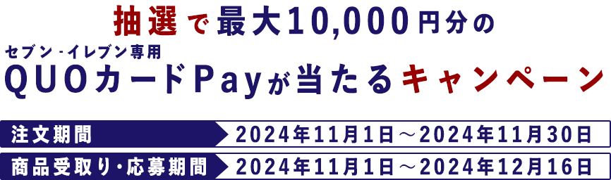 抽選で最大10,000円分のQUOカードPayが当たるキャンペーン