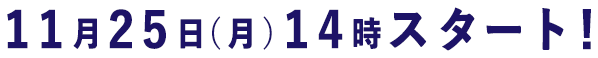 11月12日（月）14時スタート！