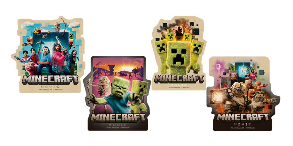 マインクラフト ザ・ムービー トラベルステッカー 4枚セット<セブンネット限定>