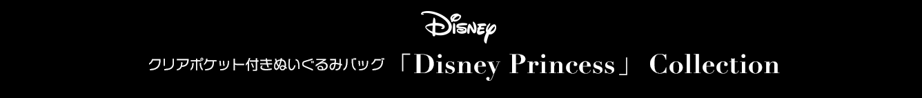 クリアポケット付きぬいぐるみバック 「Disney Prineccss」Collection