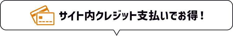 サイト内クレジット支払でお得！