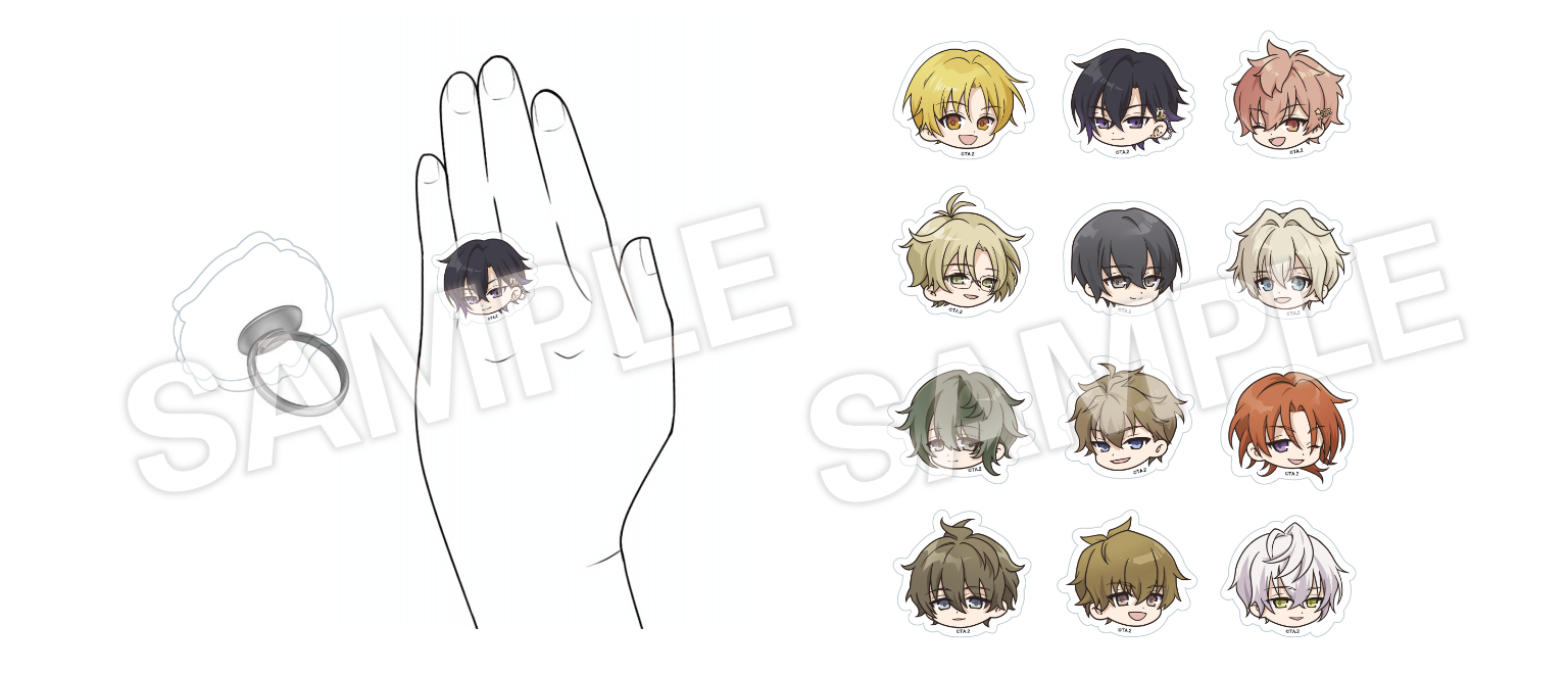 トレーディングキャラクターアクリルリング