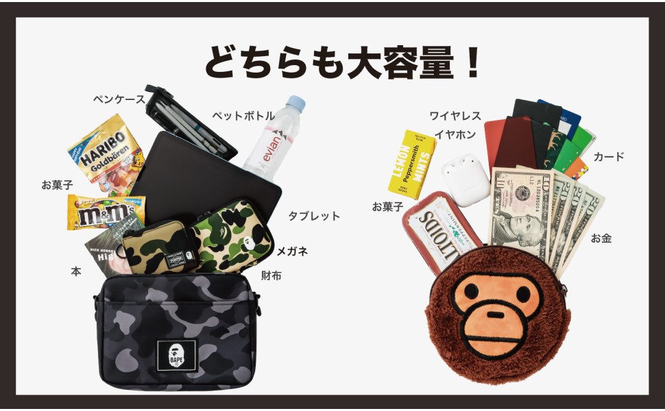 A BATHING APE 猿ポシェット A BATHING APE® Ape Head Mini Bag | Bape official website