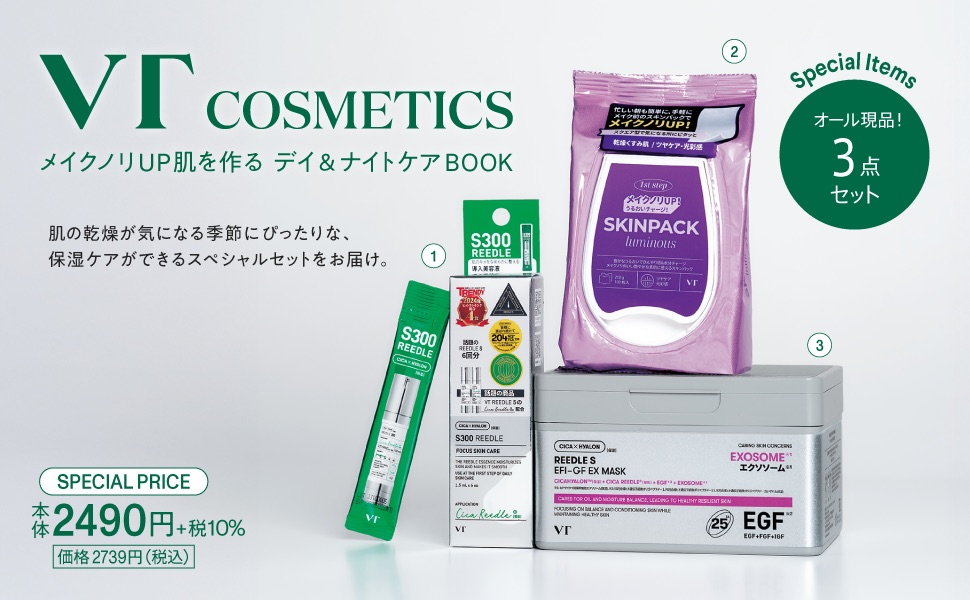 VT COSMETICS メイクノリUP肌を作る デイ&ナイトケアBOOK (宝島社