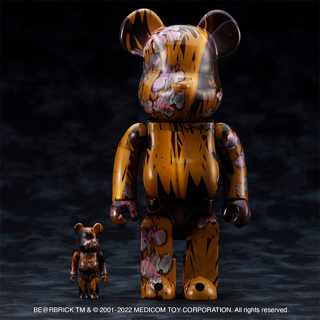 BE@RBRICK 尾形光琳 国宝「八橋蒔絵螺鈿硯箱」 100% & 400%