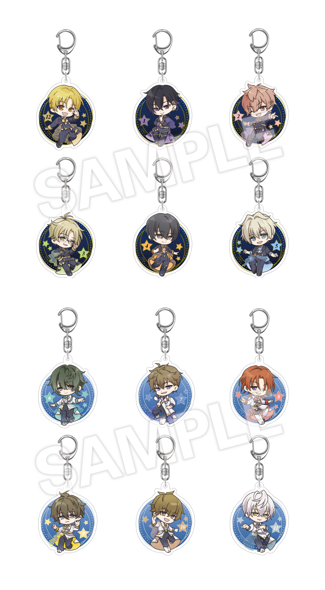 トレーディングミニキャラアクリルキーホルダー