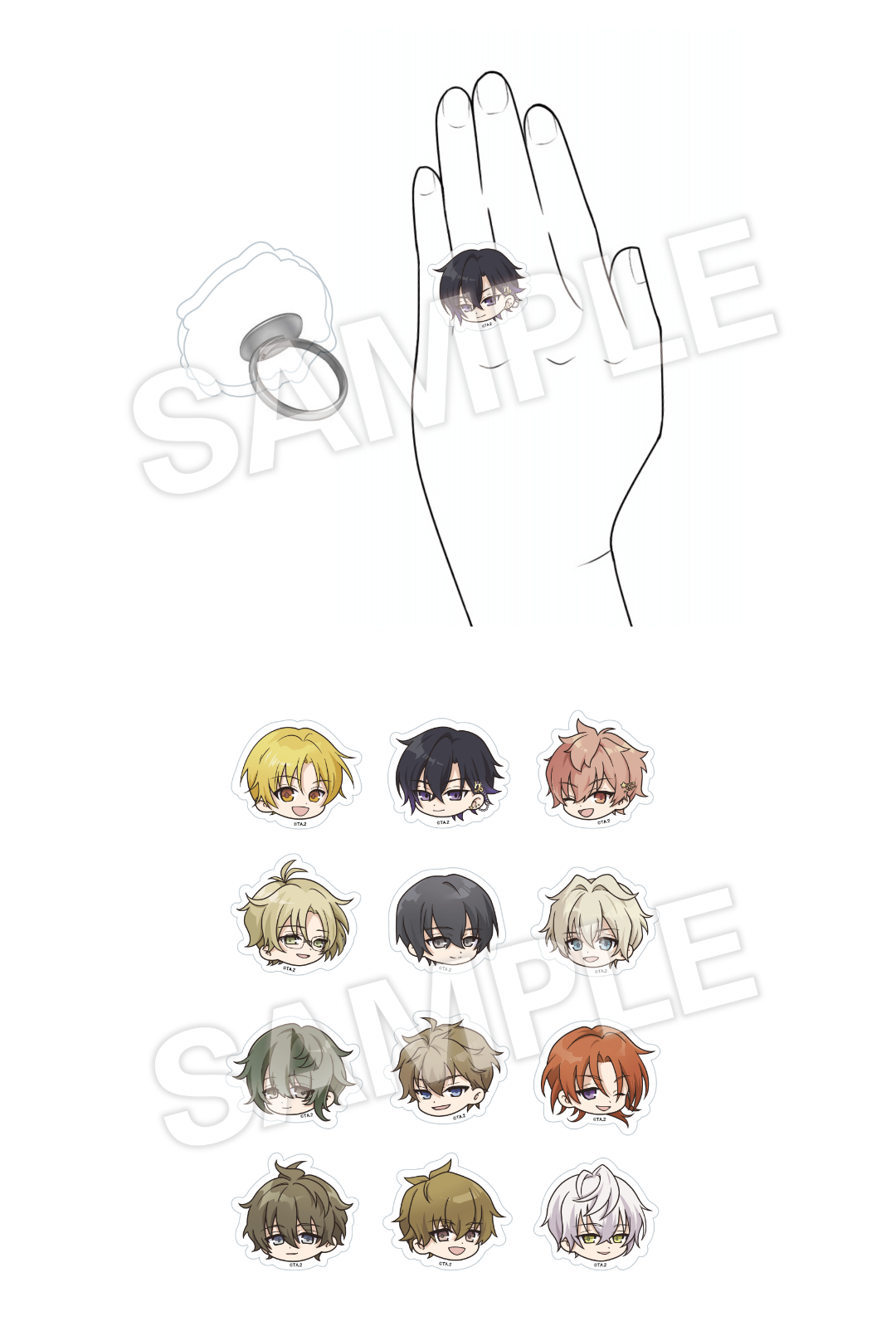 トレーディングキャラクターアクリルリング