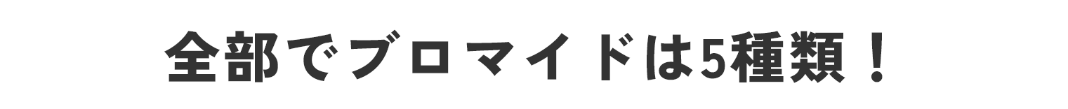 全部でブロマイドは5種類！