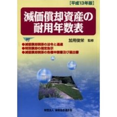 減価償却資産の耐用年数表　平成１３年版