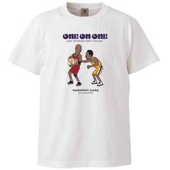 【basketball junky】One on One? 半袖TEE WHT XL＜連盟会員限定 学割対象商品＞