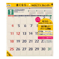 ＮＯＬＴＹ（ノルティ）　カレンダー壁掛（Ｂ３変型）［Ｃ１２６］　２０２６年１月始まり