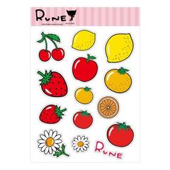 【内藤ルネ】RUNE ステッカー フルーツ&ベジタブル