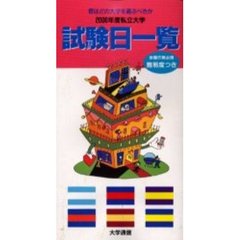 私立大学試験日一覧　２０００年度