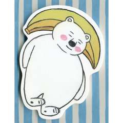 ふせんメモ　バナナしろくま