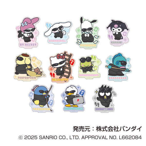 サンリオキャラクターズ アクリルステッカー まねっこ～で