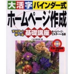 大活字バインダー式ホームページ作成基礎講座　ホームページ・ビルダーＶｅｒ．６版　すばやく学べる