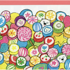 メモ帳　キャンディしろくま