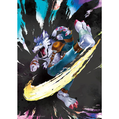 『デジモンアドベンチャー』キャンバスアートボード　ワーガルルモン―Water Color―
