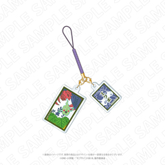 キャラディショナルトイ　モブサイコ100 III　花札柄アクリル根付ストラップ（エクボ）