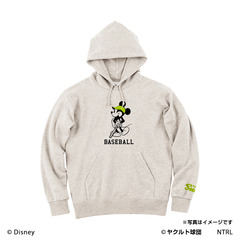 21ミッキーマウス（BASEBALL）/東京ヤクルトスワローズ　フードプルパーカーM