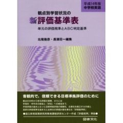 観点別学習状況の新評価基準表　単元の評価規準とＡＢＣ判定基準　平成１４年版中学校英語