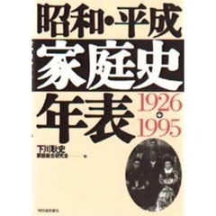 昭和・平成家庭史年表　１９２６→１９９５