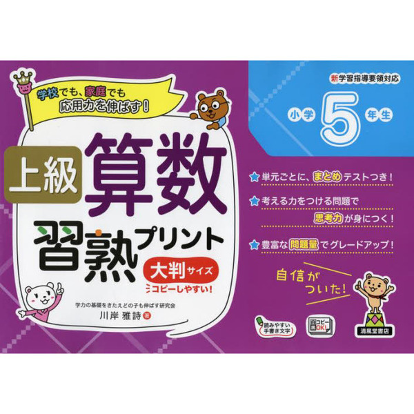 上級算数習熟プリント小学5年生 大判サイズ 通販｜セブンネット