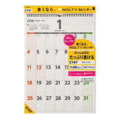 ＮＯＬＴＹ（ノルティ）　カレンダー壁掛（Ａ３縦）［Ｃ１４７］　２０２６年１月始まり