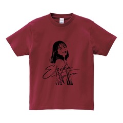 豊原江理佳／『Sign』Tシャツ／バーガンディ