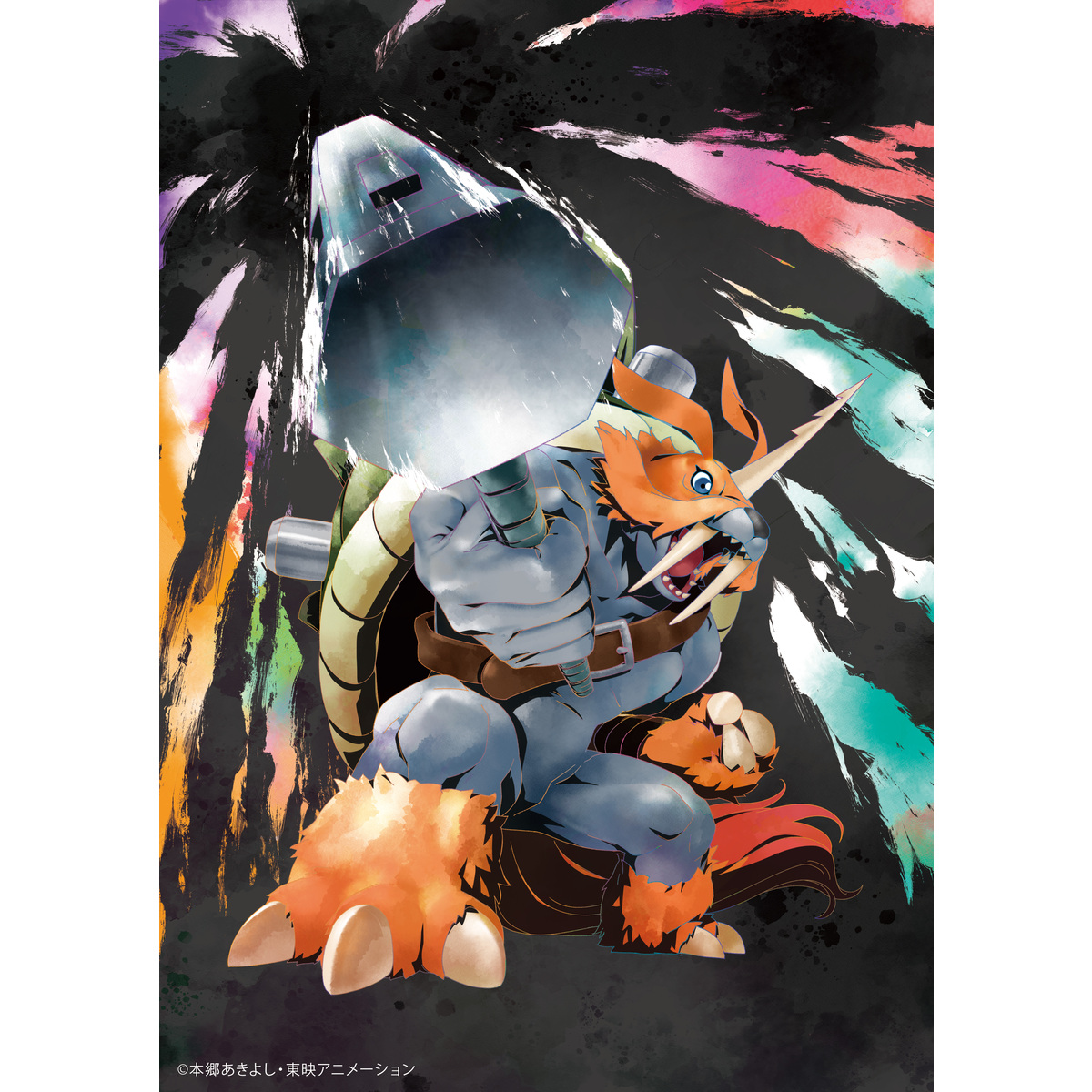 デジモンアドベンチャー』キャンバスアートボード ズドモン―Water