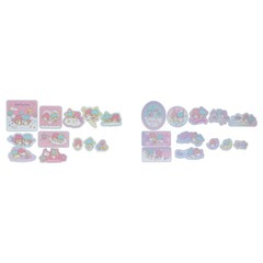 フレークシール　リトルツインスターズ　ピンク＆ラベンダー