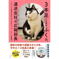3本足の保護猫ふくは、運送会社の広報部長　ニャンコと社員のあたたかなオフィス