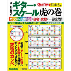 コードに合ったギター・スケール虎の巻　カラフル指板図で音名や度数が一目瞭然！