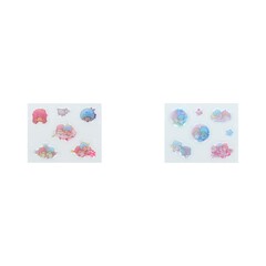 ぷにシャカシール　リトルツインスターズ　ピンク＆ラベンダー