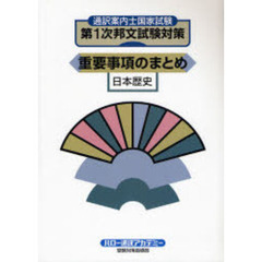 通訳案内士国家試験第１次邦文試験対策重要事項のまとめ　日本歴史