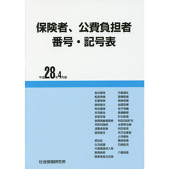 保険者、公費負担者番号・記　平２８年４月