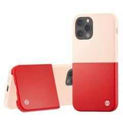 OLE stand II iPhone 12 Pro/12 ピンクホワイト×カーマインレッド
