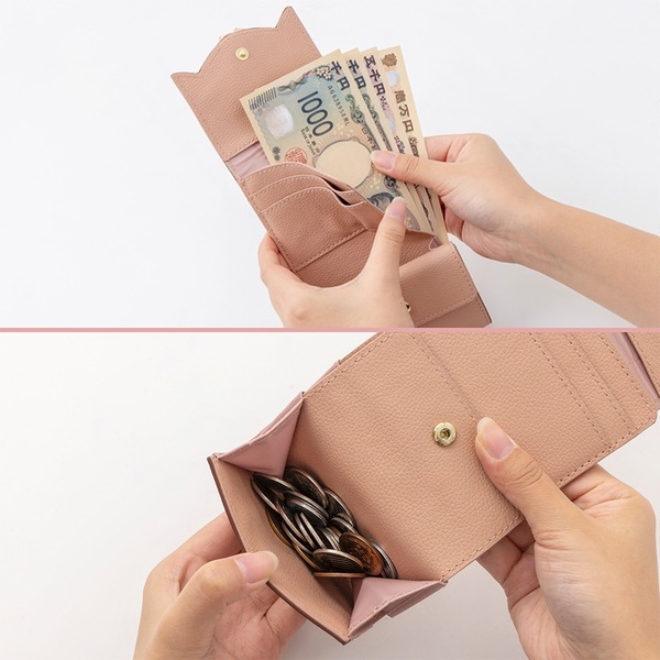 VIS フラワーカット財布ミニ PINK（セブン‐イレブン／セブンネット限定