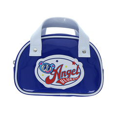 エナメルバッグ風ペンポーチ　ナルミヤ　エンジェルブルー