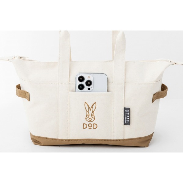 DOD ベージュ収納バッグ ウサギロゴ付き DOD ベージュ 収納バッグ ウサギロゴ DOD USAGI YEAR ANNIVERSARY BOOK