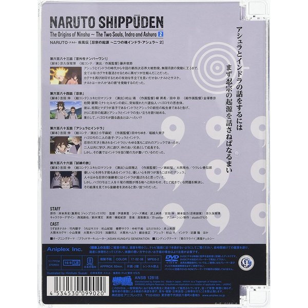 NARUTO －ナルト－ 疾風伝 忍宗の起源 ～二つの魂インドラ・アシュラ～ 2（ＤＶＤ）