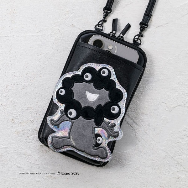 【２コセット】ミャクミャク　スマホポシェット　モノクロ 二次入荷分＞大阪・関西万博公式キャラクター ミャクミャク スマホ