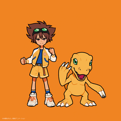 『デジモンアドベンチャー』キャンバスアートボード　25th Anniversary Collaboration Art-太一&アグモン by 美好よしみ