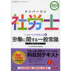 ナンバーワン社労士ハイレベルテキスト　２０１３年度版６　労働に関する一般常識