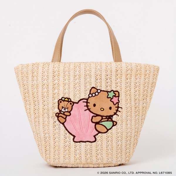 キティ　カゴバッグ HELLO KITTY かごバッグBOOK shell hug ver.（セブン‐イレブン／セブン
